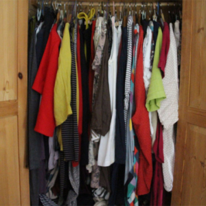 wardrobe of clothes